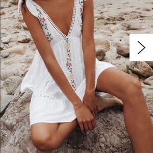 Urban Outfitters forever embroidered mini dress